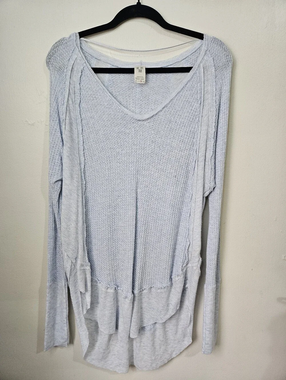 FREE PEOPLE Catalina Thermal We The Free Blue Long Sleeve Top M